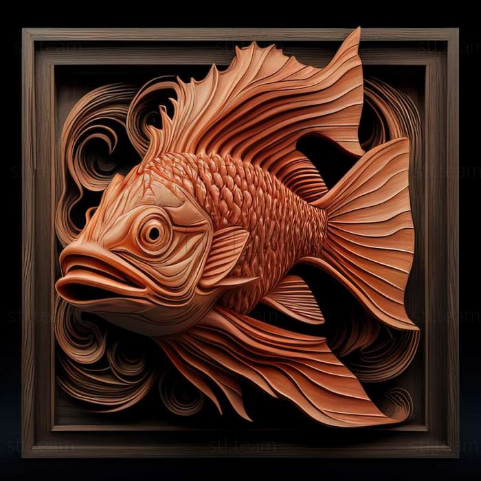 3D модель Огненная рыба барбус (STL)
